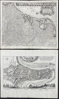 Merian & Gottfried, pub. 1638 - 4 European Maps or Views
