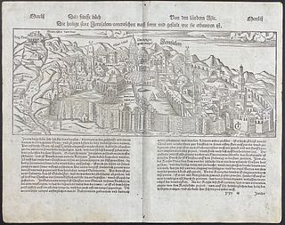 Munster, pub. 1564 - View of Jerusalem