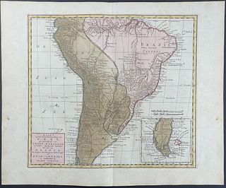 Tirion - Map of South America: Peru, Chili, Paraquay, Brazil