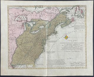 Tirion - Map of America: East Coast with New England, part of Canada, Virginia, Carolinas ,Georgia, Florida, Louisiana Territory, Greak Lakes