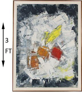Ed Weiss (20th C) Amer, Abstract Oil on Board