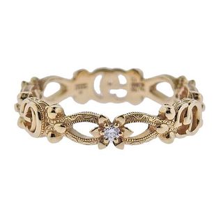 Gucci Flora Diamond Gold Ring