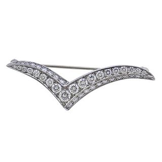 Tiffany &amp; Co Platinum Diamond Seagull Brooch Pin