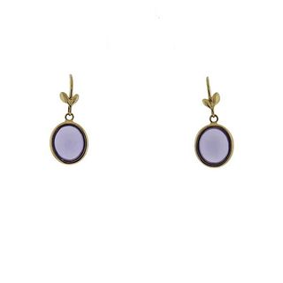 Tiffany &amp; Co Paloma Picasso 18k Gold Amethyst Earrings