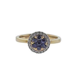 Kallati Gold Sapphire Diamond Ring