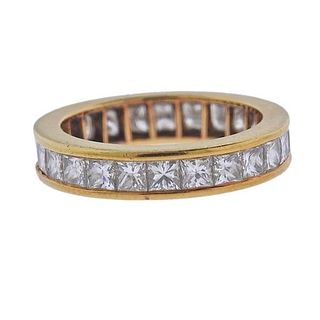 18k Gold Diamond Eternity Wedding Band Ring
