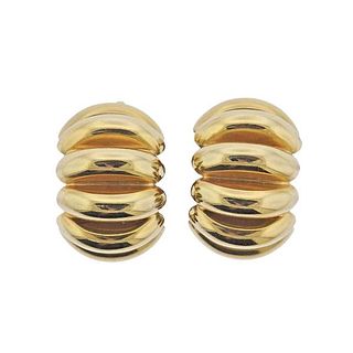 Tiffany &amp; Co Vintage 14k Gold Hoop Earrings