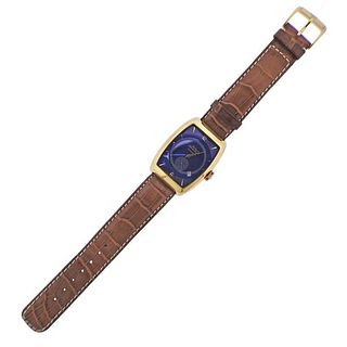 Dubey &amp; Schaldenbrand 18k Gold Blue Dial Aerodyne Chronometer Watch 