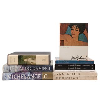 Libros sobre Pintores Europeos, Modigliani, Van Gogh, Leonardo Da Vinci, Piezas: 10.