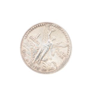 Moneda Onza plata .999. Peso: 31.3 g.