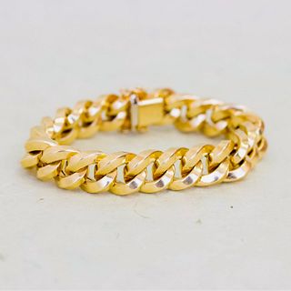 14k Chunky Gold Curblink Bracelet