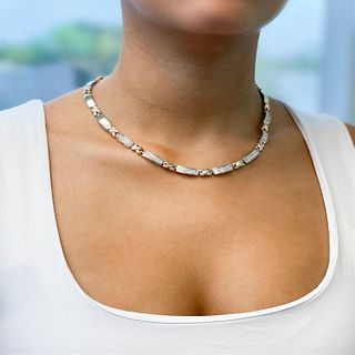 14k Two tone Diamond Necklace