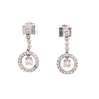 18k Diamond Dangle Earrings