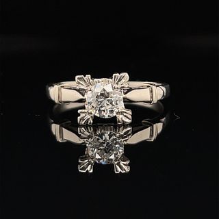 Art Deco Platinum Diamond Engament RingÂ 