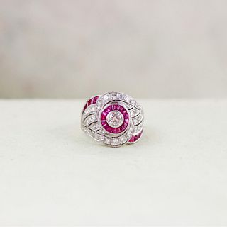 18k Ruby & Diamond Cocktail Ring