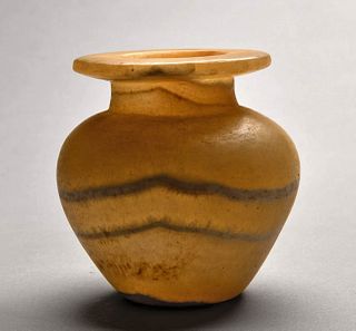 Egyptian Middle Kingdom Banded Alabaster Kohl Jar
