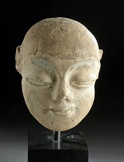 Lifesize Chinese Six Dynasties Plaster Head of a Male