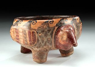 Maya Ulua Valley Polychrome Tripod Bowl - Avian Form