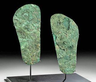 Moche Copper Burial Sandals (Large Pair)