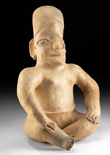 Large Jalisco Pottery Seated Female Figure, TL Tested