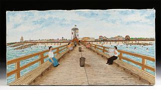 Vestie E. Davis Painting - Coney Island (1959)