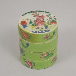 Chinese Porcelain 3-Section Sweetmeat Dish.