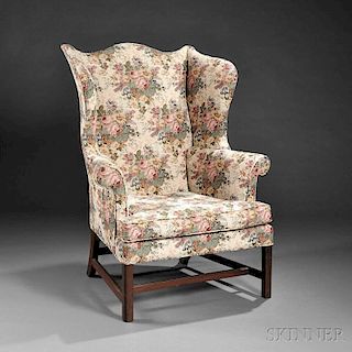 Upholstered Mahogany Easy Chair