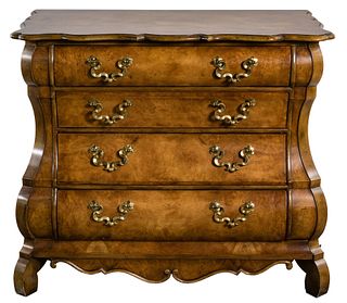 Baker Furniture Baroque Style Bombe Dresser