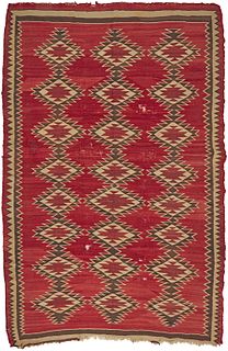 A large Ganado-style Navajo rug