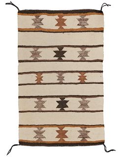 A Navajo banded double saddle blanket
