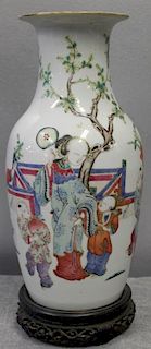 Antique Enamel Decorated Chinese Porcelain Vase .