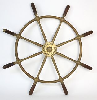 John Hastie and Co. LTD Greenlock Brass Ship's Wheel