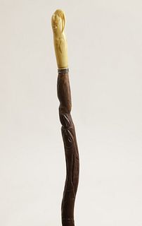 Antique Northwest Coast Walking Stick, 19th Century