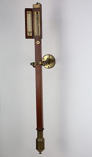 George III Mahogany Marine Stick Barometer, Spencer Browning and Rust, London, 1st Quarter of the 19th Century