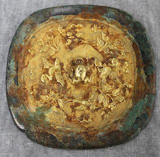 Antique Chinese Cast Bronze Mirror.
