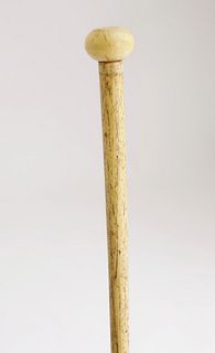 Whaleman Made Antique Whalebone Walking Stick, circa 1860