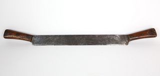 Antique Steel Whaling Blubber Mincing Knife, circa 1870