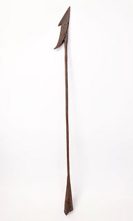 Signed "JP" Wrought Iron Toggle Harpoon, 19th Century