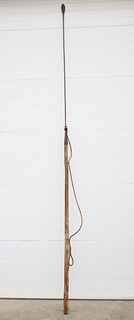 Signed Wrought Iron Killing Lance with Original Pole, 19th Century