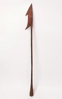 Macy Signed Wrought Iron Toggle Harpoon, 19th Century