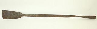 Whaleman's Cast Iron Bone Spade with Flat Shaft, 19th Century