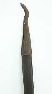 Whaleman's Pike with Original Whale Oil Soaked Handle, 19th Century