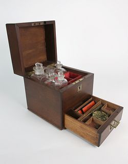 British Mahogany Apothecary's Box, circa 1840s