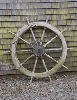 Large Ship's Wheel, 19th Century