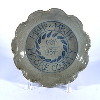 Hewett Pottery Plate dated 1984