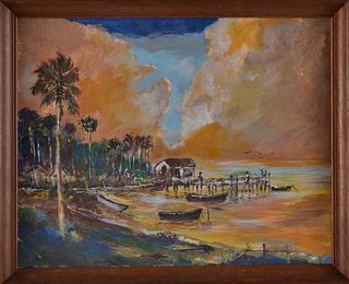 Signed Florida School Painting