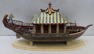 Antique Chinese Junk Ship Model.