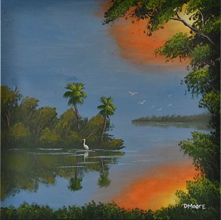 Douglas E Moore Florida School Painting