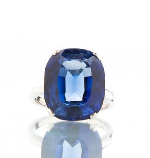 Antique French Synthetic Sapphire Ring