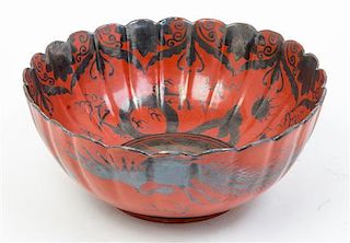 A Japanese Luster Bowl Diameter 12 1/4 inches.